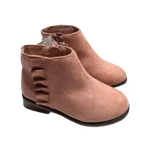 Cat & Jack Girls SZ 8 Pink Ankle Boots Zipper